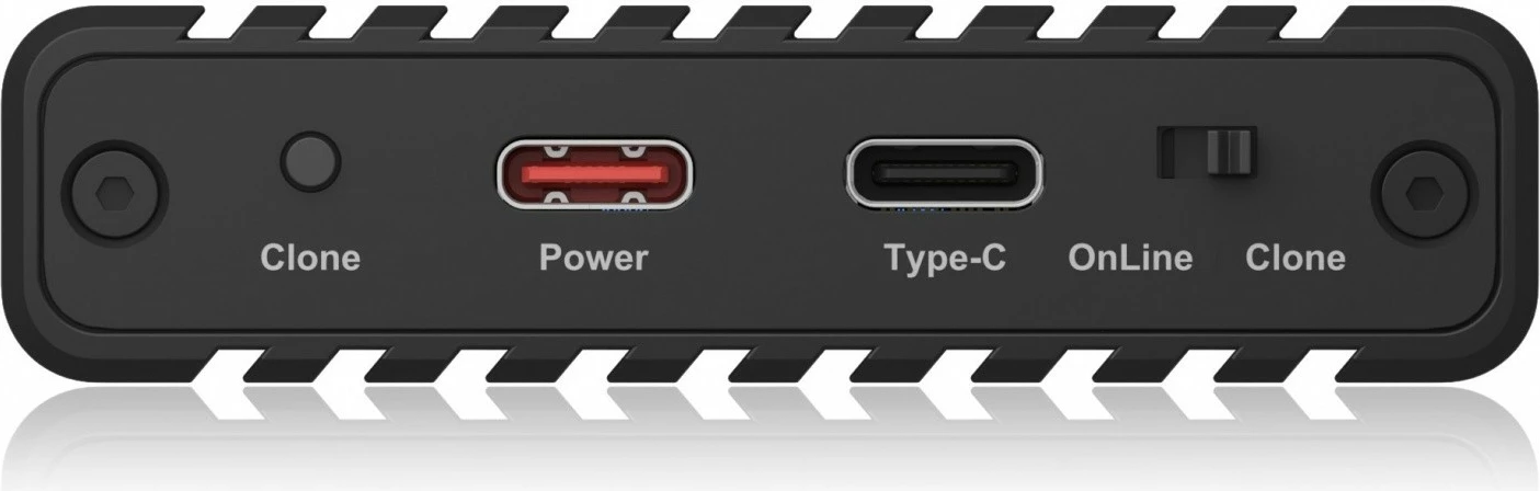 Kasë IcyBox IB-2817MCL-C31 për 2x NVMe SSD, funksion klonimi, e zezë