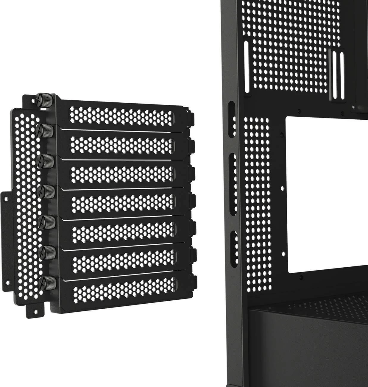 Kasë Cougar FV270 ARGB midi, e zezë