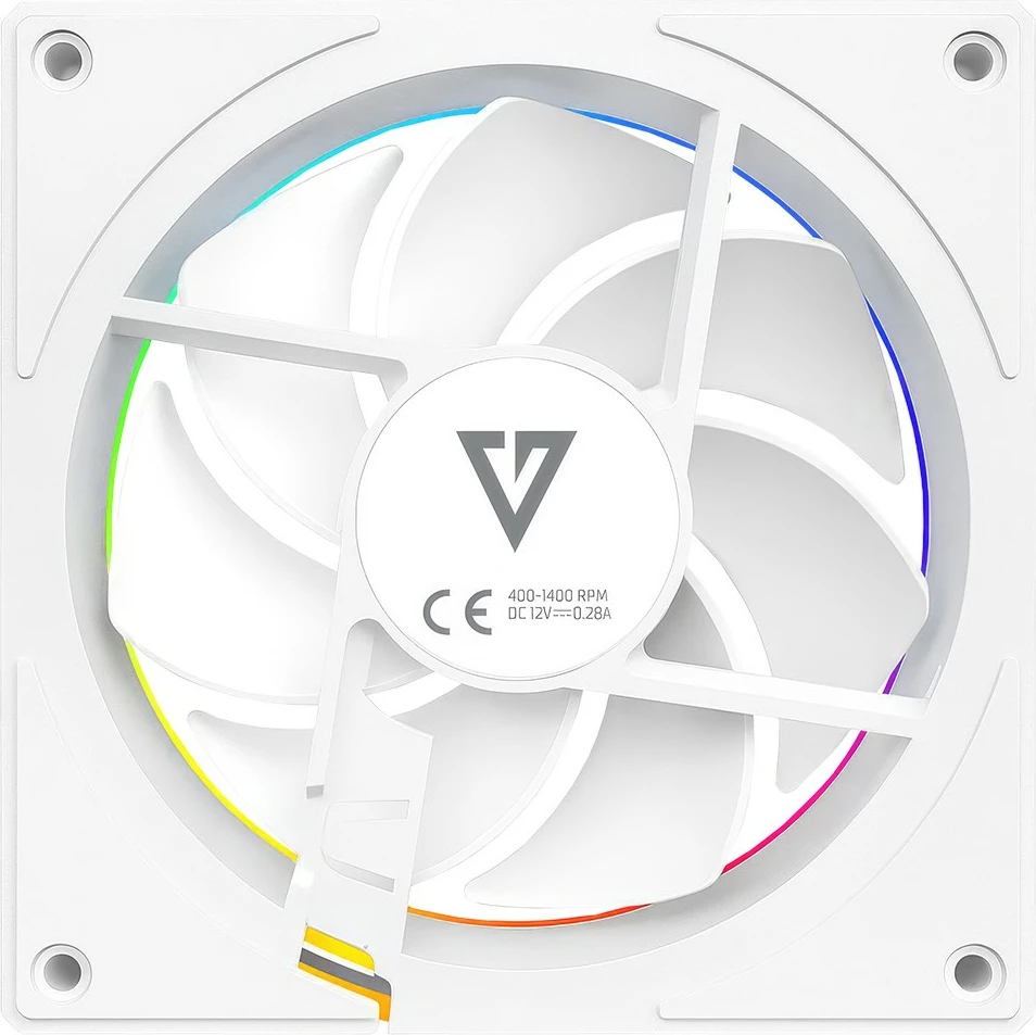 Ventilator kasë kompjuteri, MODECOM, VOLCANO LOOP 120 ARGB FAN-LOOP-120S-ARGB-200, 120 mm 4-pin ARGB, i bardhë