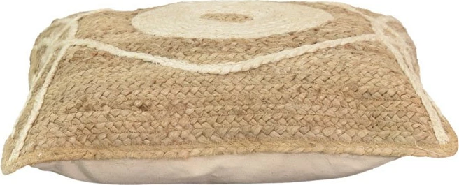 Jastëk Foliens Inart natyral-ekru 100% jute 45x45x2.5cm