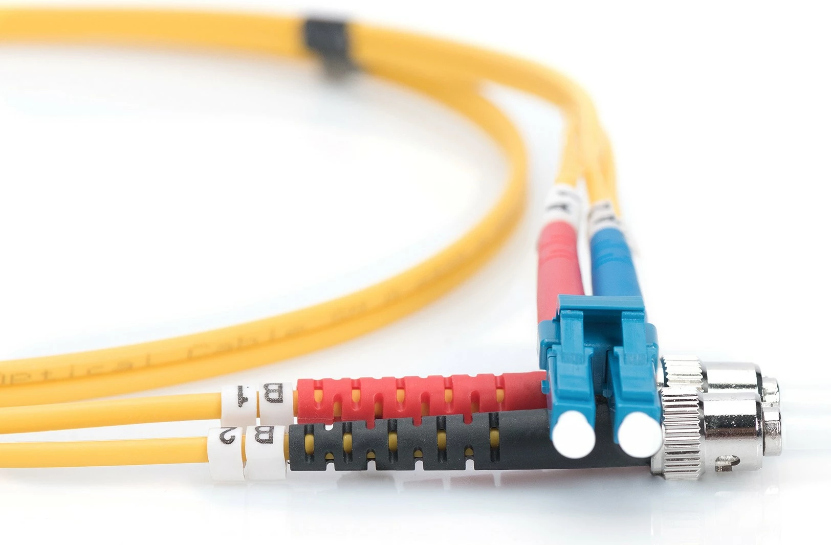 Kabëll optik Digitus LC/ST, 3m, singlemode, OS2, verdhë