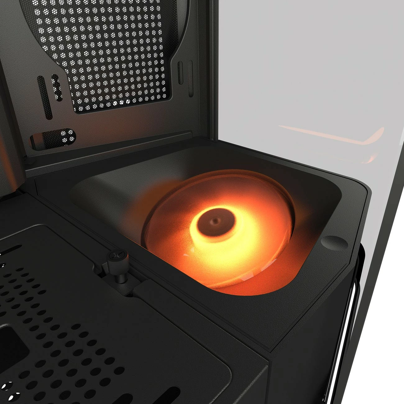 Kasë Cougar FV270 ARGB midi, e zezë