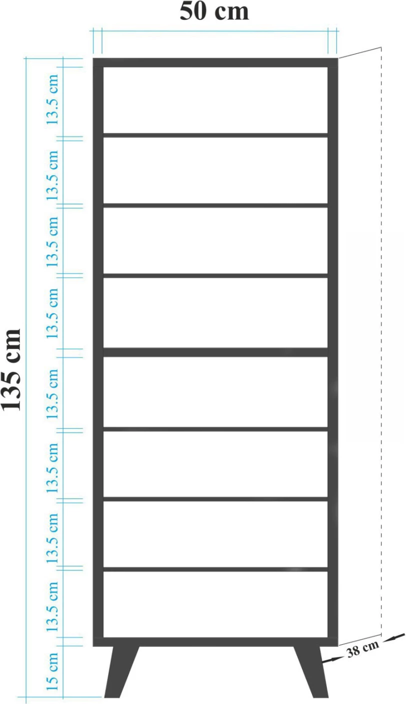 Organizues këpucësh melamine, ngjyrë sonama, FH8954.01, 50x38x135 cm