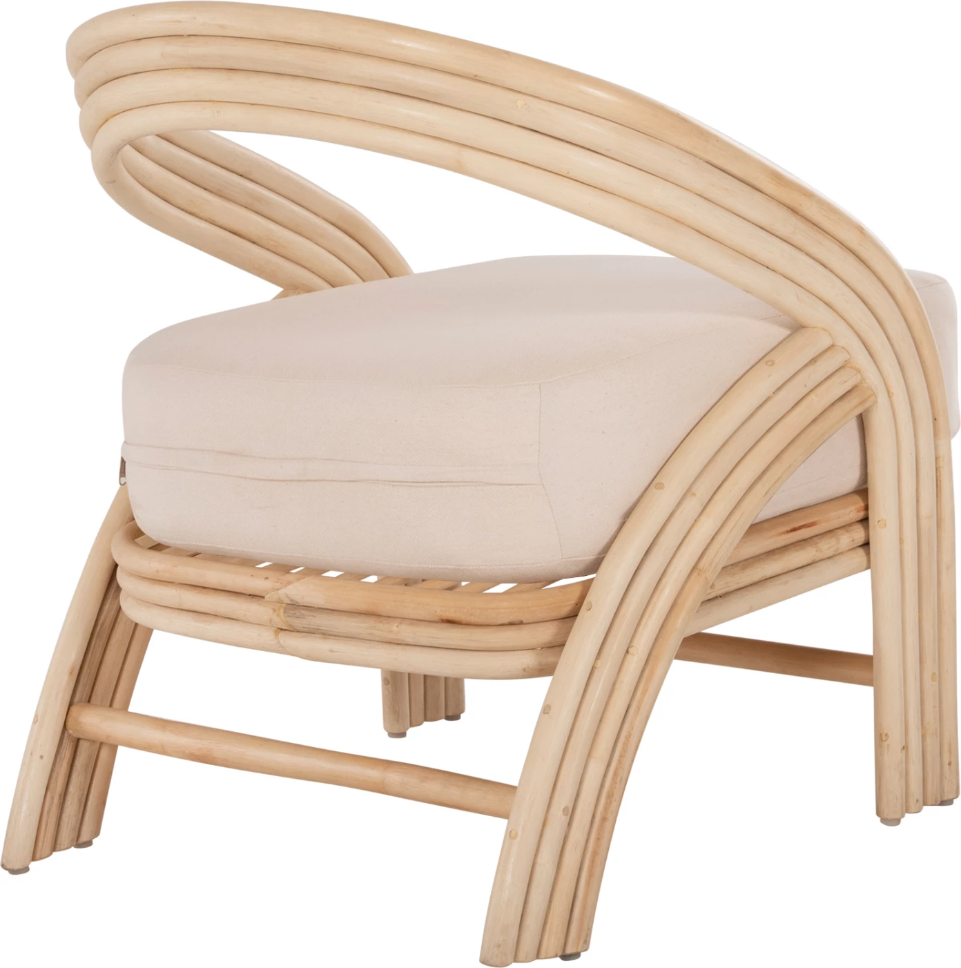 Karrige Donita FH9838 ratan natyral me jastëk të bardhë 67x74x78H cm.