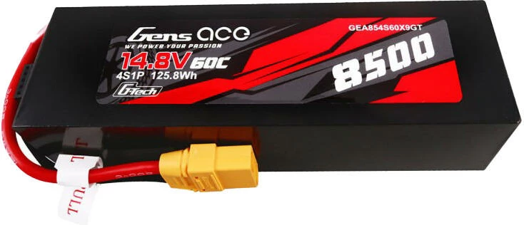 Bateri LiPo, Gens ace, GEA854S60X9GT, 8500mAh 14.8V 60C 4S1P, prizë XT90, mbështjellës PC