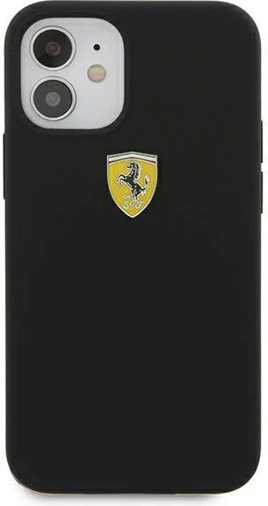 Mbështjellës Ferrari FESSIHCP12SBK për iPhone 12 mini 5.4", silikon, i zi