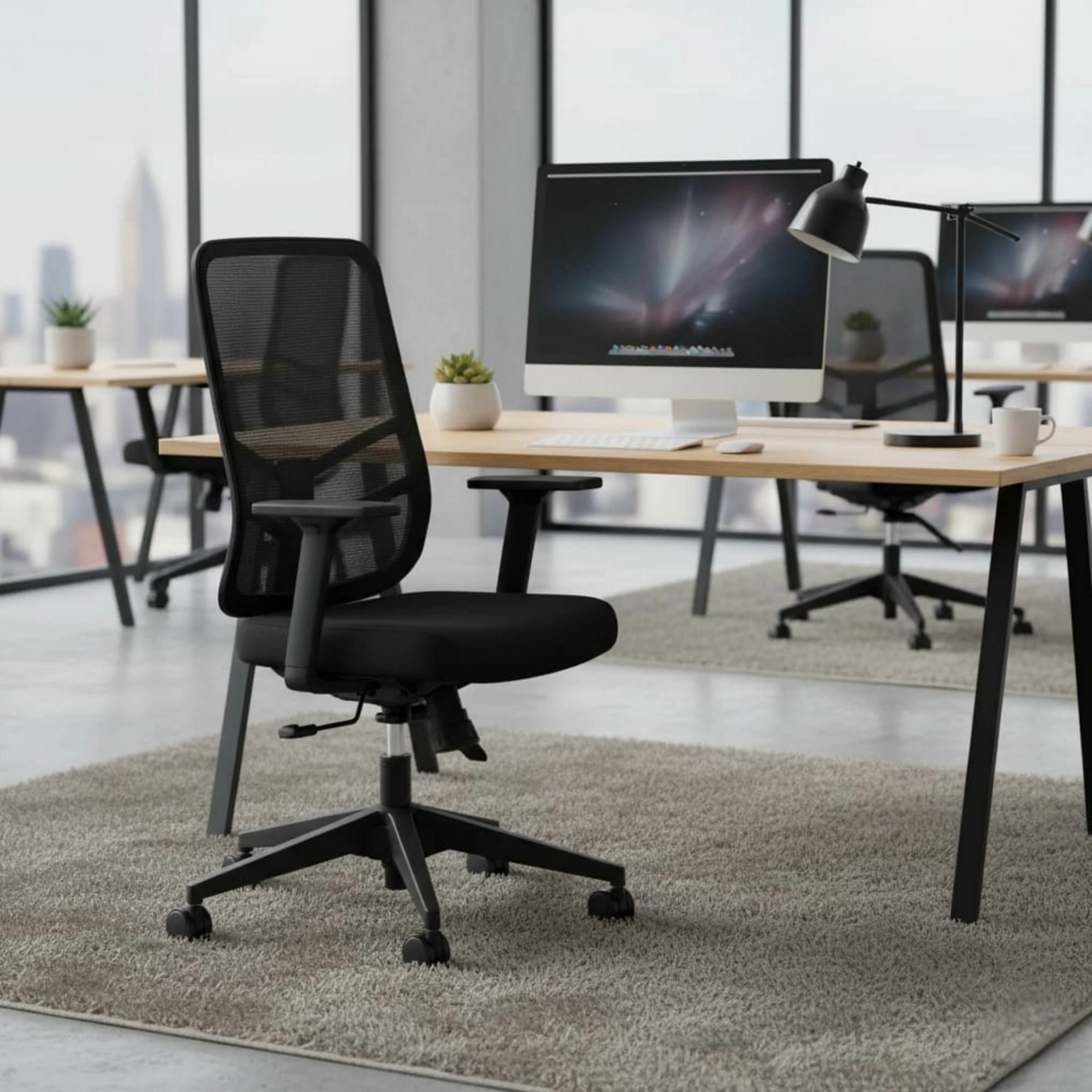 Set karrigesh zyre (2 copë), Skye Decor, Leto 108, e zezë