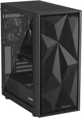 Kasë Natec Genesis Diaxid 605F, Midi Tower, ATX, USB-C, e zezë