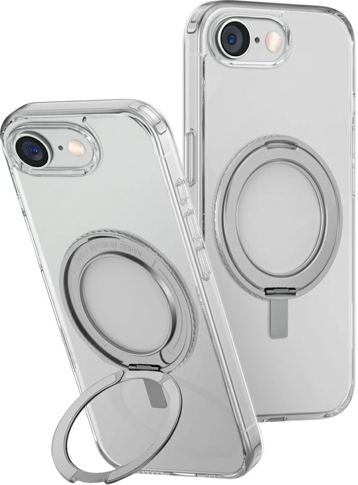 Mbështjellës UNIQ Swivix 360 me këmbë rrotulluese për iPhone 16e, Transparent