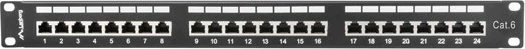 Patch panel Lanberg PPS6-1024-B, 24 porta, CAT 6, 1U, i zi