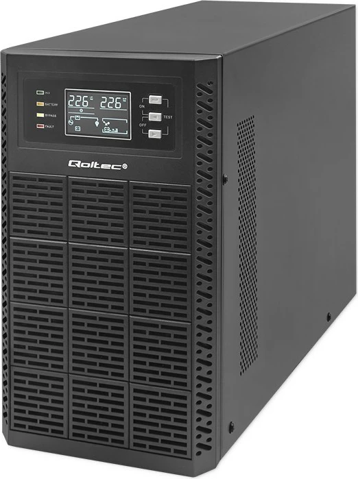 UPS Qoltec 3kVA 3000W, Online, LCD, EPO, USB, Midi Tower, i zi