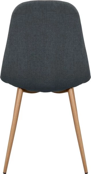 Karrige ngrënieje Leonardo FH00100.10 me këmbë metalike dhe pëlhurë gri 45x54x84 cm, set prej 4 copë