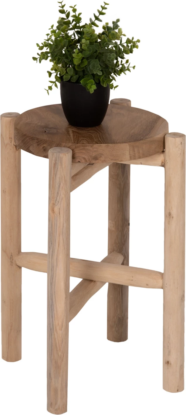 Tavolinë anësore/piedestal HOVER FH7900 dru TEAK ngjyrë natyrale Φ30x50Hcm