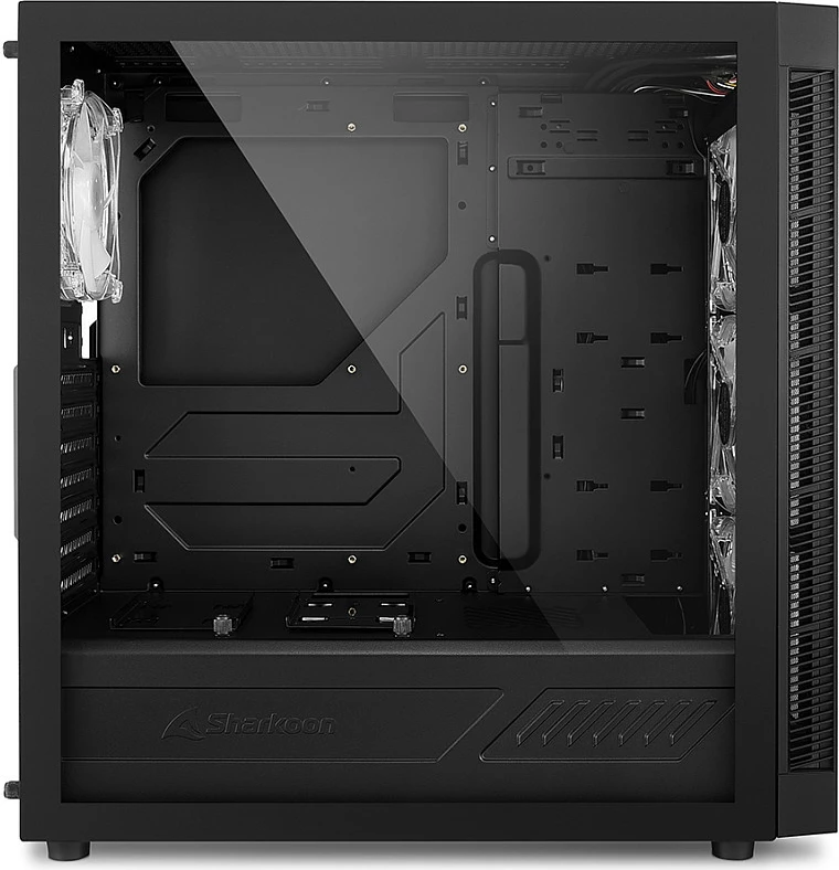 Kasë Sharkoon TG6M RGB ATX, 1x xham, e zezë