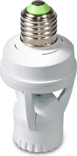 Soket llambë me sensor lëvizjeje dhe errësire Maclean MCE24, 360°, e bardhë