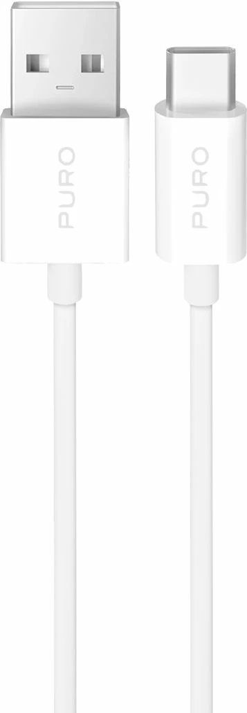 Kabllo Puro USB-A në USB-C 3m, 10W, e bardhë