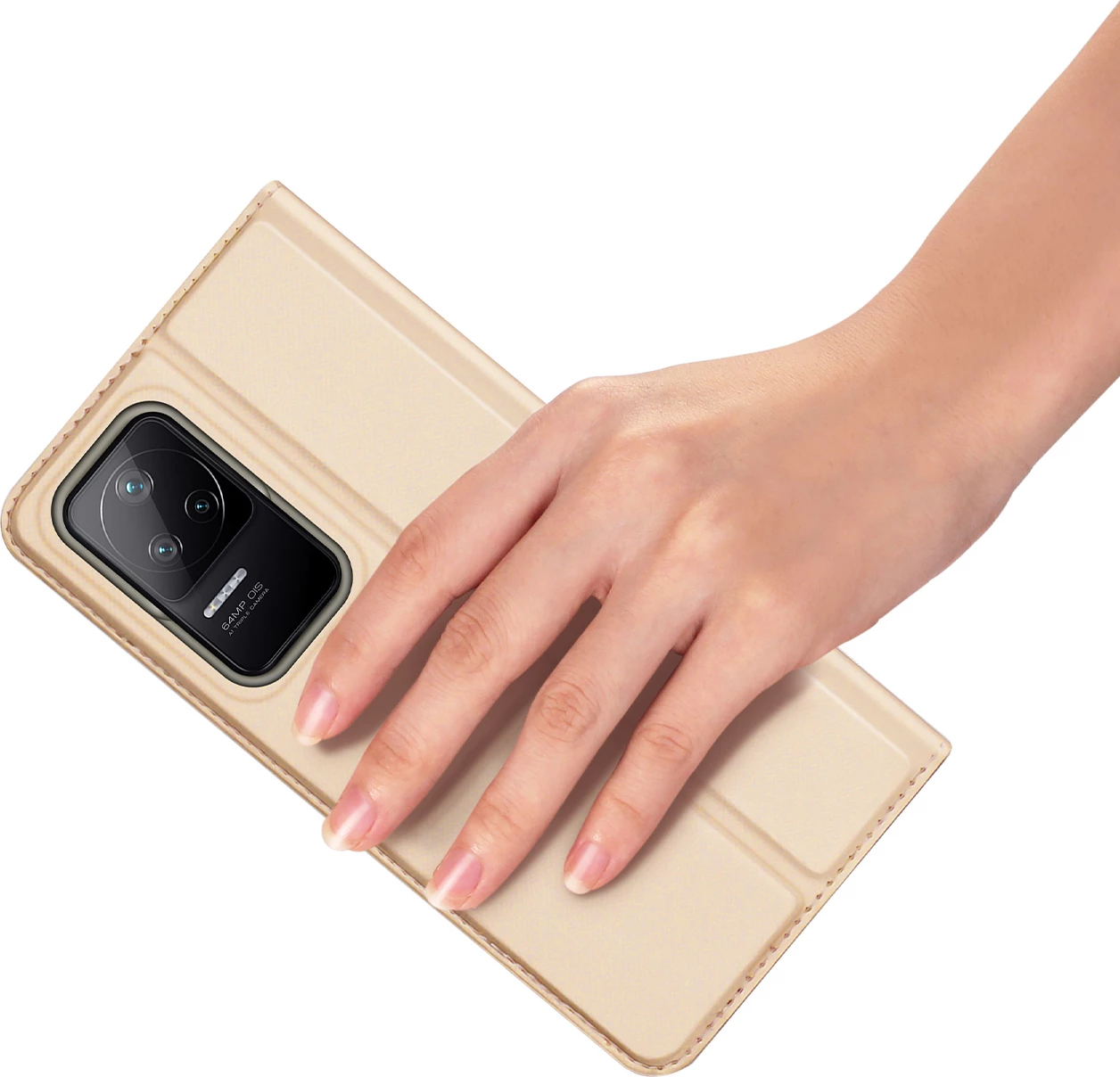 Mbështjellës Dux Ducis Skin Pro për Xiaomi Poco F4 5G, me xhep kartelash, funksion stand, lëkurë ekologjike, Ari