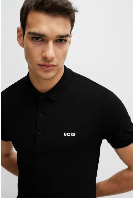 Maicë polo për meshkuj Boss, e zezë