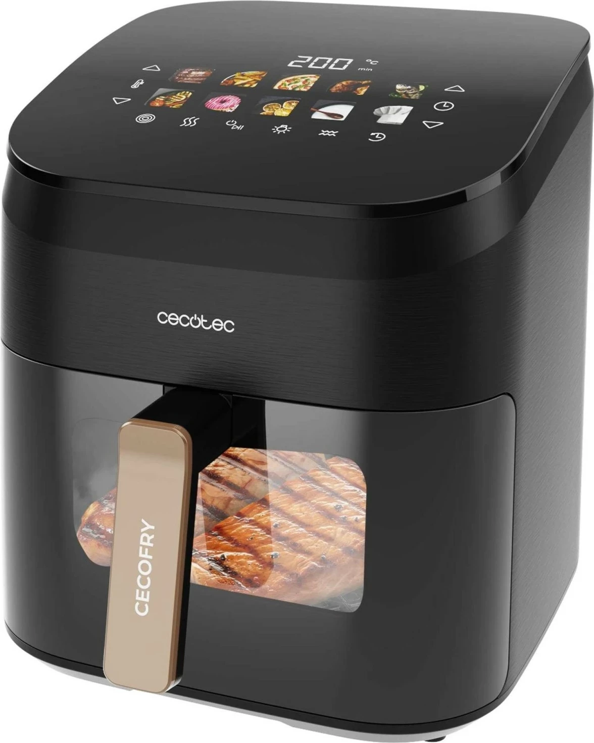 Fryer dhe grill Cecotec Cecofry&Grill Smokin' 6500, 6L, 2200W, e zezë