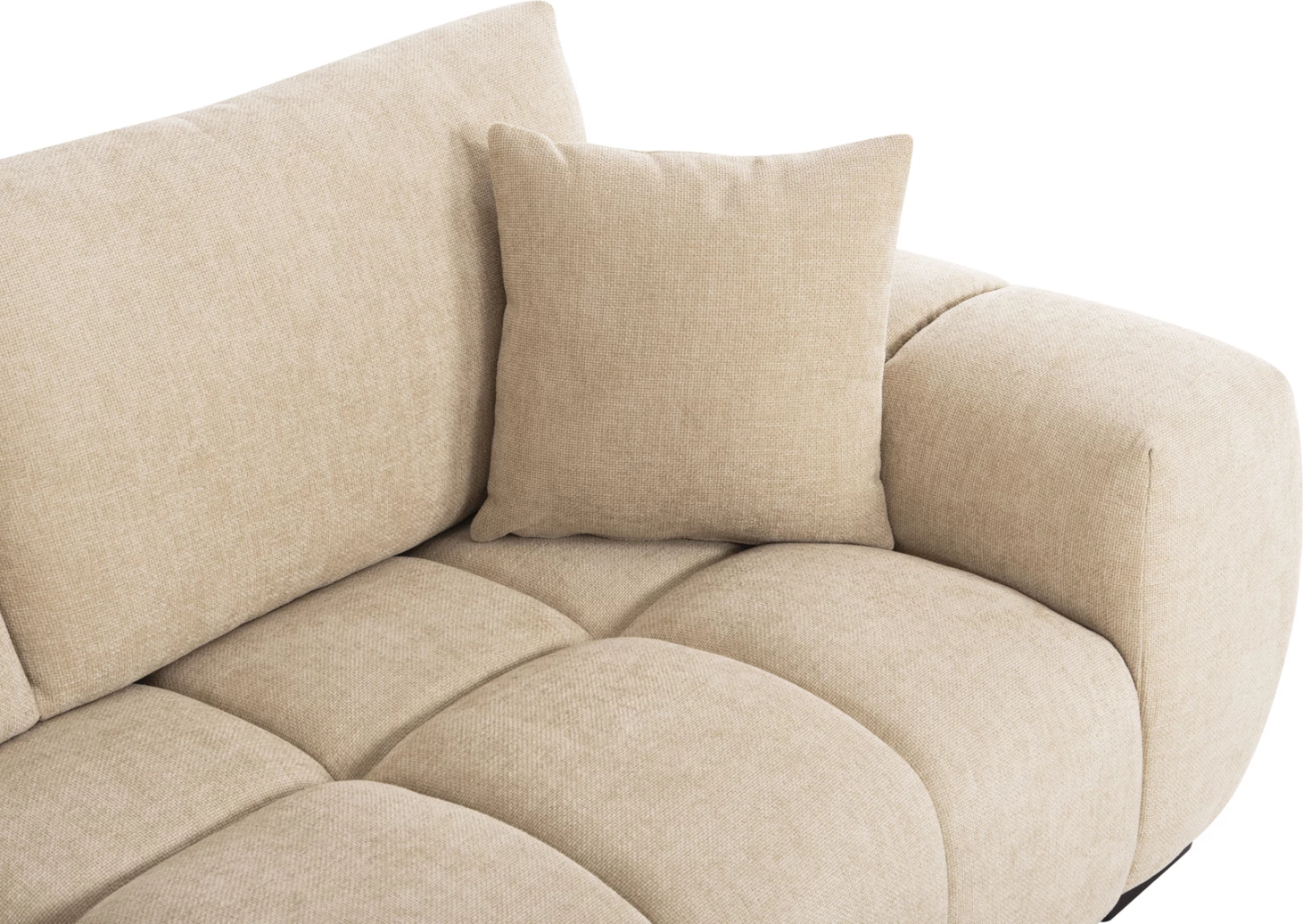 Këndi i divanit (majtas) COVEN FH3266.01L, pëlhurë ecru, 298x102-208x85H cm