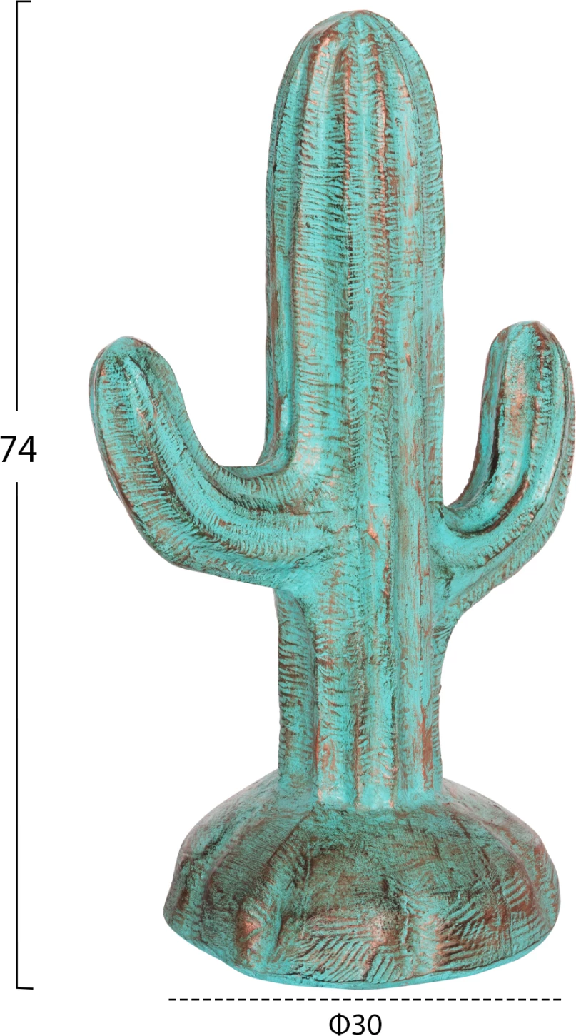 Kaktus dekorativ në dysheme, MDF, ngjyrë e gjelbër, FH4386.03S, 42x30x74 cm