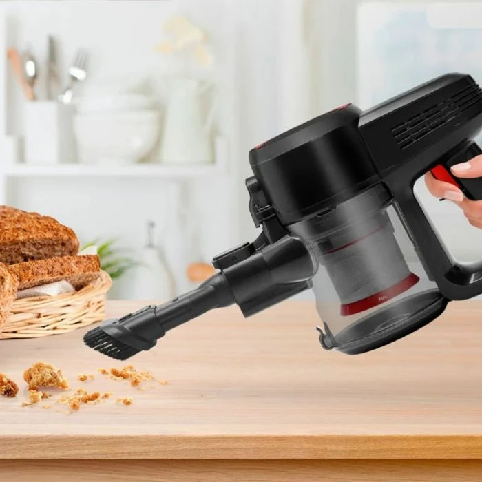 Fshesë me korrent vertikale UFESA Kalahari 2-në-1 (stick & handheld), filtër efikas, enë pluhuri e heqshme, kuqe/zezë