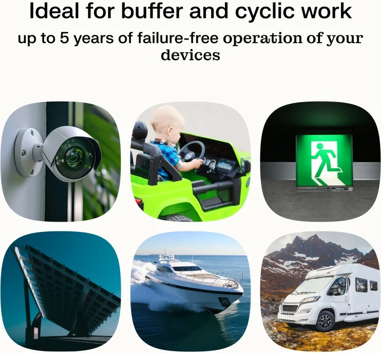 Bateri AGM VRLA Green Cell AGM12V75AH-J 12V 75Ah IP54 e zezë