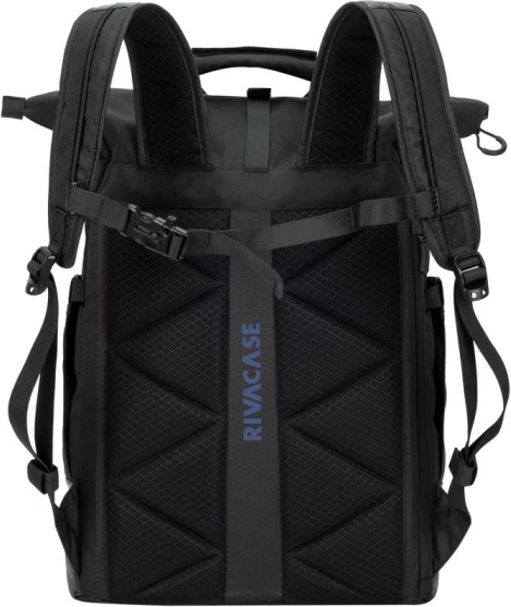 Çantë shpine RIVACASE 5321 ECO 25L për laptop deri 15.6\", roll-top, waterproof, e zezë