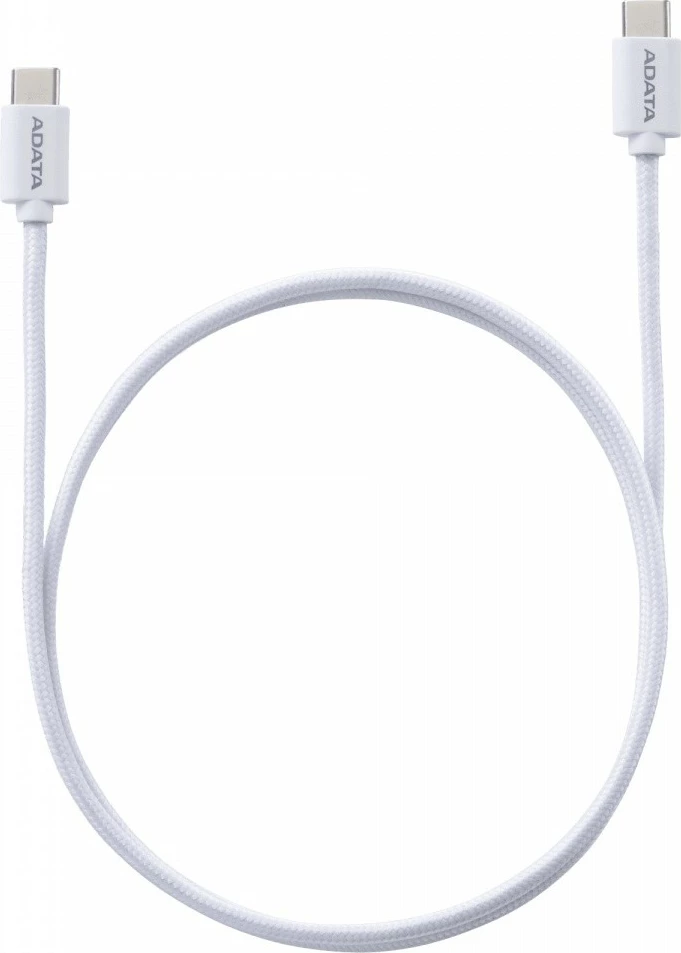 Kabllo USB-C në USB-C Adata CACC-200PN-WH 2m USB 2.0 100W PD e bardhë