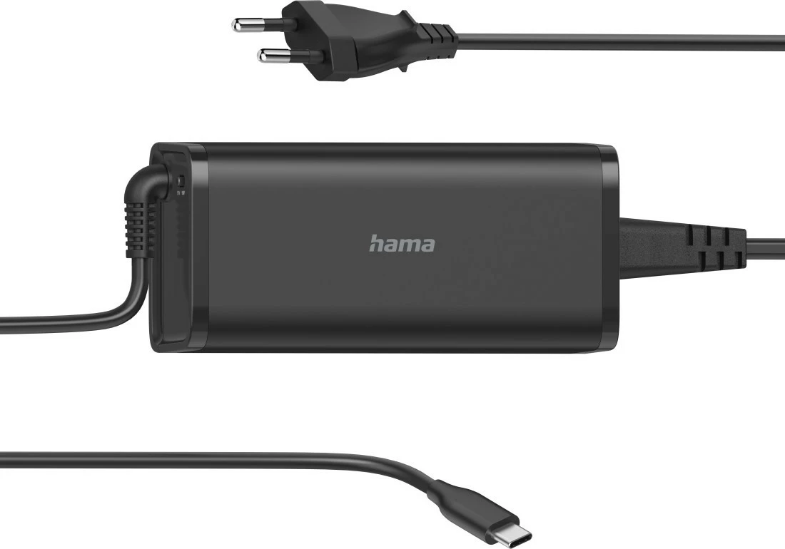 Adapter universal energjie Hama 200007, USB-C, 92W, për laptop/tablet/celular, i zi