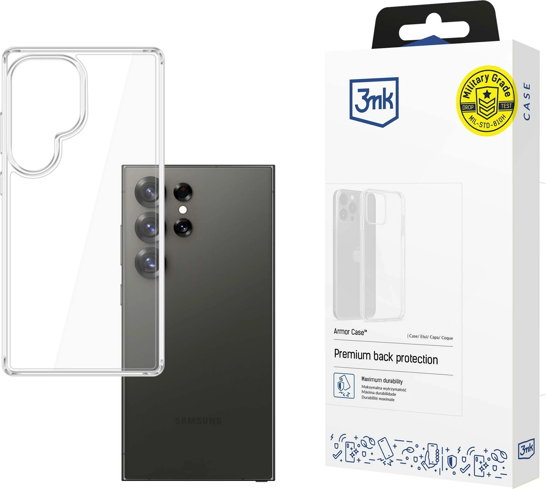 Mbështjellës 3mk Armor Case për Samsung Galaxy S25 Ultra, Transparent