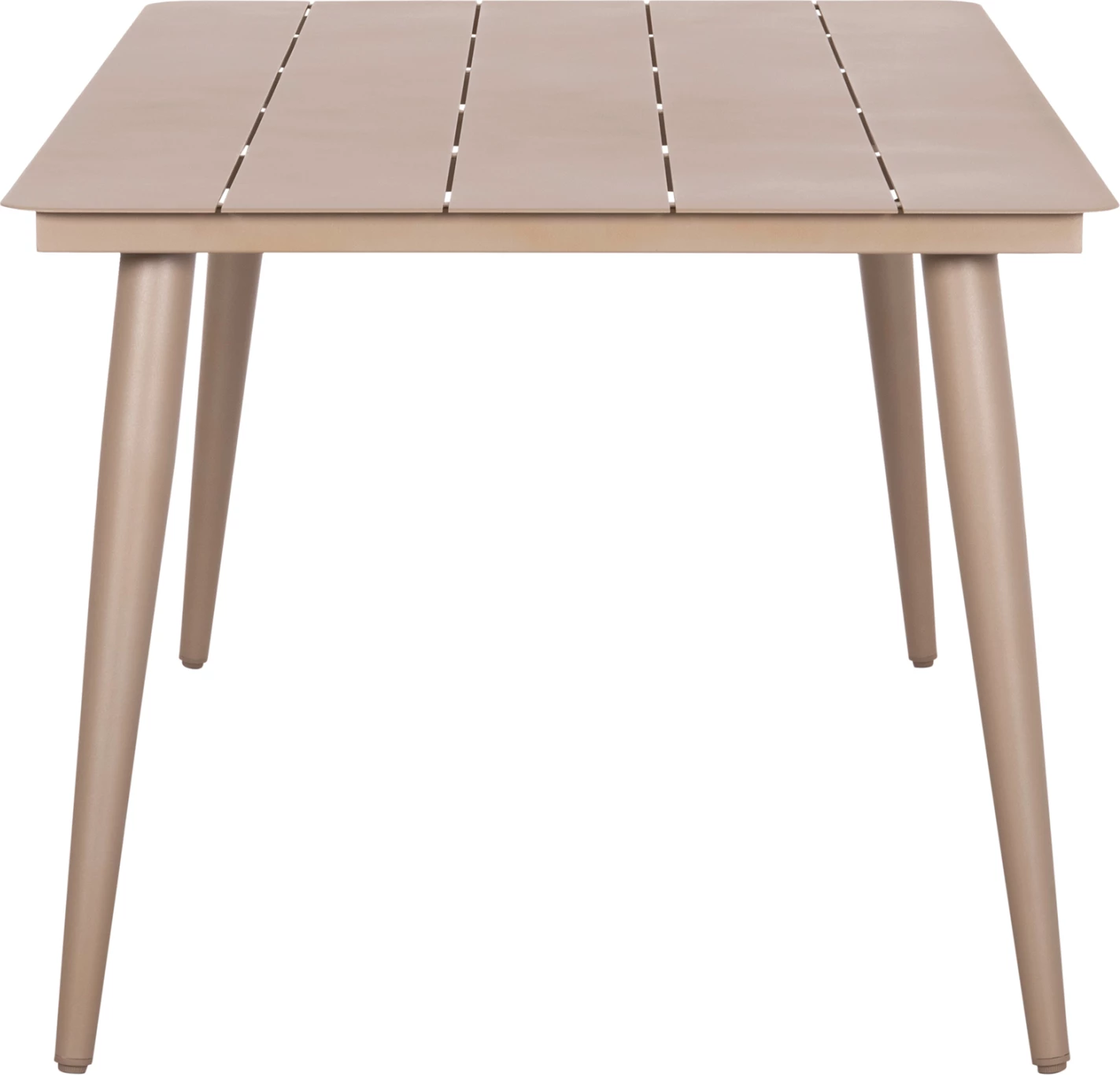 Tavolinë drejtkëndëshe ngrënieje alumini, ngjyrë kapuçino, HIGER FH6291.04, 160x90x78cm