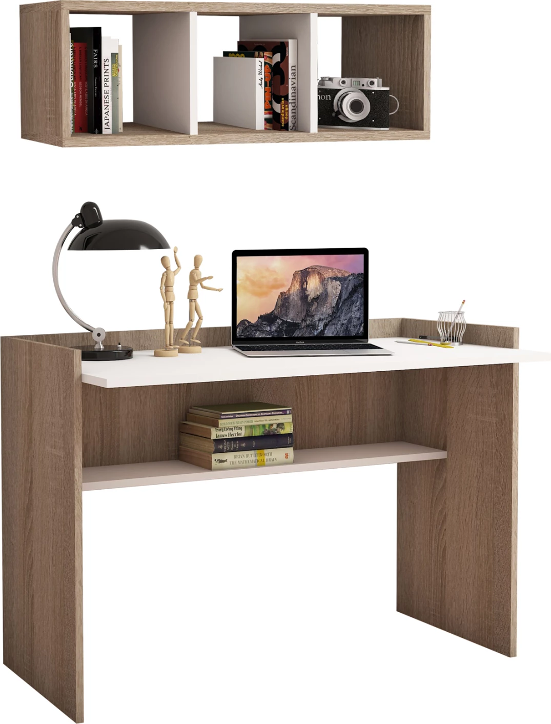 Set zyre 2 pjesë, FH11775.12, melaminë, sonoma-bardhë