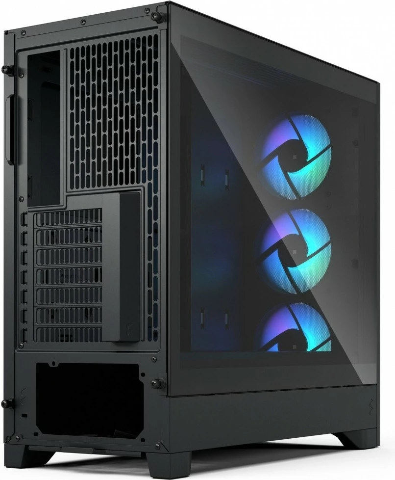 Kasë, Fractal Design, Pop 2 Air FD-C-POA2A-01, ATX/Micro ATX/Mini ITX, 3x 120 mm ventilatorë, panel xhami të kalitur, USB-C, e zezë