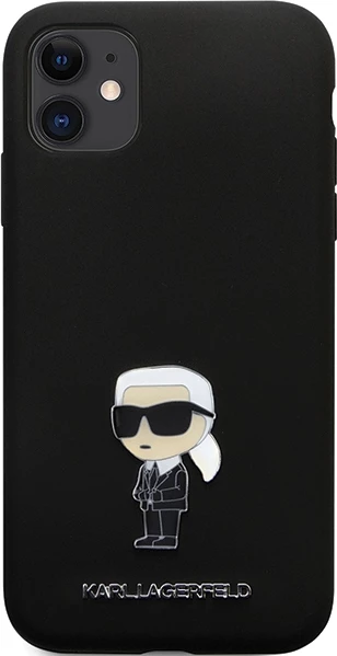 Mbështjellës Karl Lagerfeld KLHCN61SMHKNPK për iPhone 11/XR, silikon, i zi