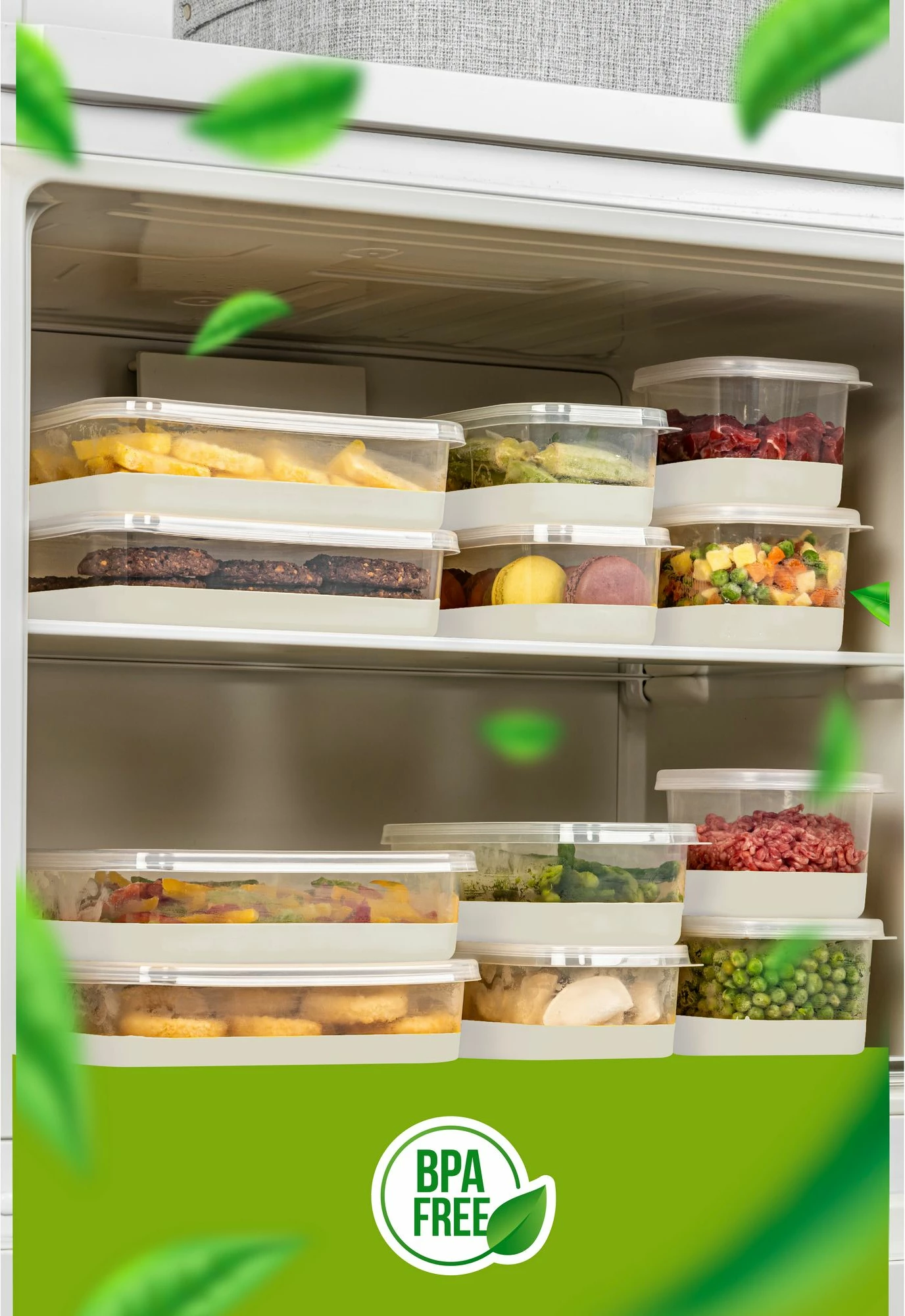 Set organizues për frigorifer (14 copë), Hermia, 8A4B2C, ngjyrë gri