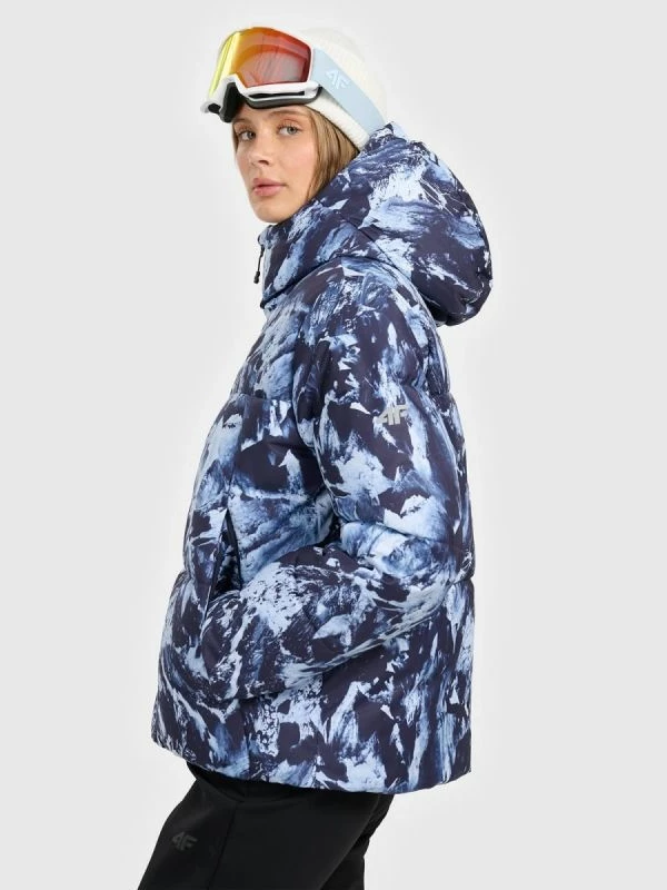 Jakne skijimi për femra 4f, e zezë