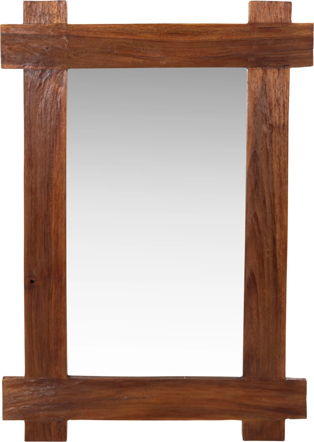 Pasqyrë muri, FH4303, dru TEAK i ricikluar, ngjyrë natyrale, 70x100H cm