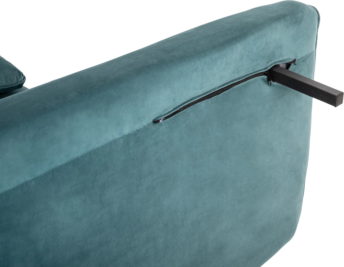 Divan për dy persona, ASMA, kadife, ngjyrë mente, 140x80x77H cm