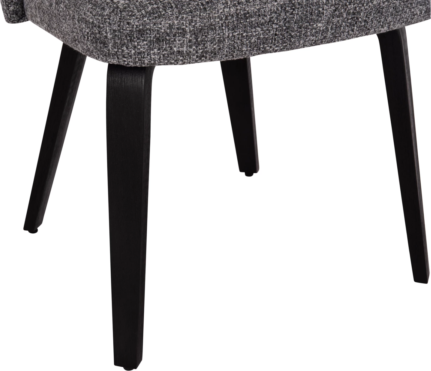 Karrige ngrënieje DEKKER, dru i zi, stof gri, FH18249.02, 50x60x80cm