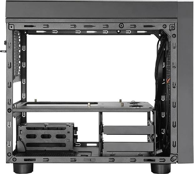 Kasë Chieftec CI-03B-OP mATX kube, Micro ATX/Mini ITX, 1x 200 mm ventilator, USB 3.2 Gen 2 Type-C, e zezë