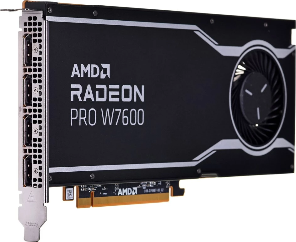 Kartelë grafike AMD Radeon Pro W7600 8 GB GDDR6, e zezë