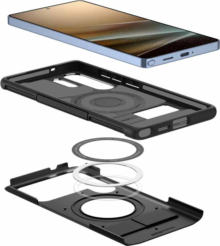Mbështjellës Spigen Slim Armor Mag për Samsung Galaxy S25 Ultra, MagSafe, i zi