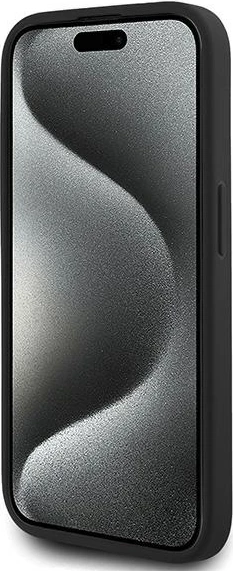 Mbështjellës Karl Lagerfeld Diagonal Quilted Script për iPhone 15 Pro Max, e zezë