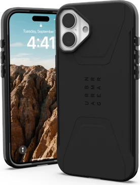 Mbështjellës UAG Civilian MagSafe për iPhone 16 Plus, i zi