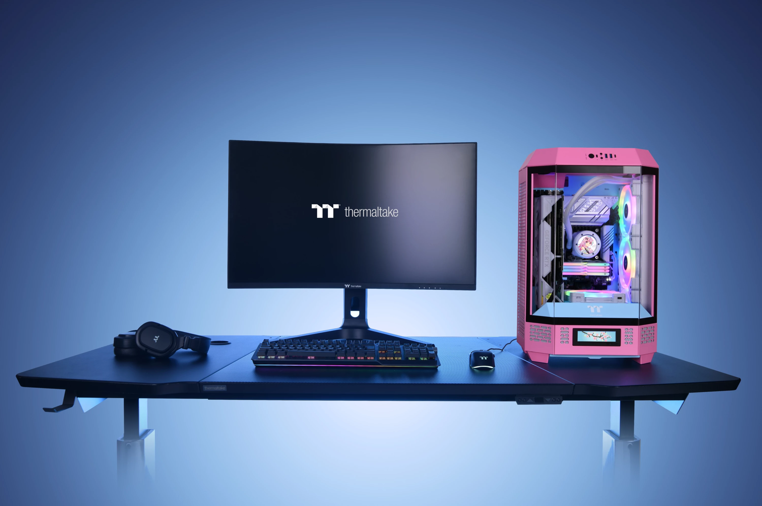 Kasë Thermaltake The Tower 300, Bubble Pink, Micro Tower, xham i temperuar