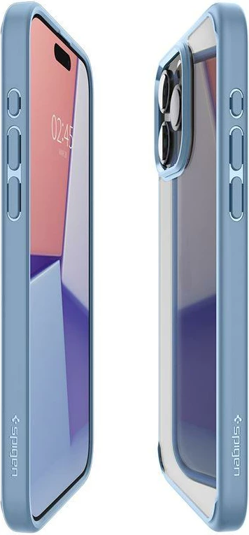 Mbështjellës Spigen Crystal Hybrid për iPhone 15 Pro Max, Transparent Blu