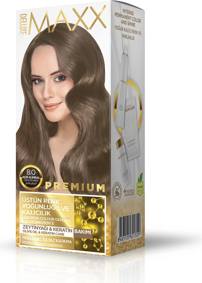 Ngjyrë për flokë PREMIUM 8.0 Light Blonde, 50 ml