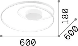 Lampa tavanore Oz pl on-off 3000k
