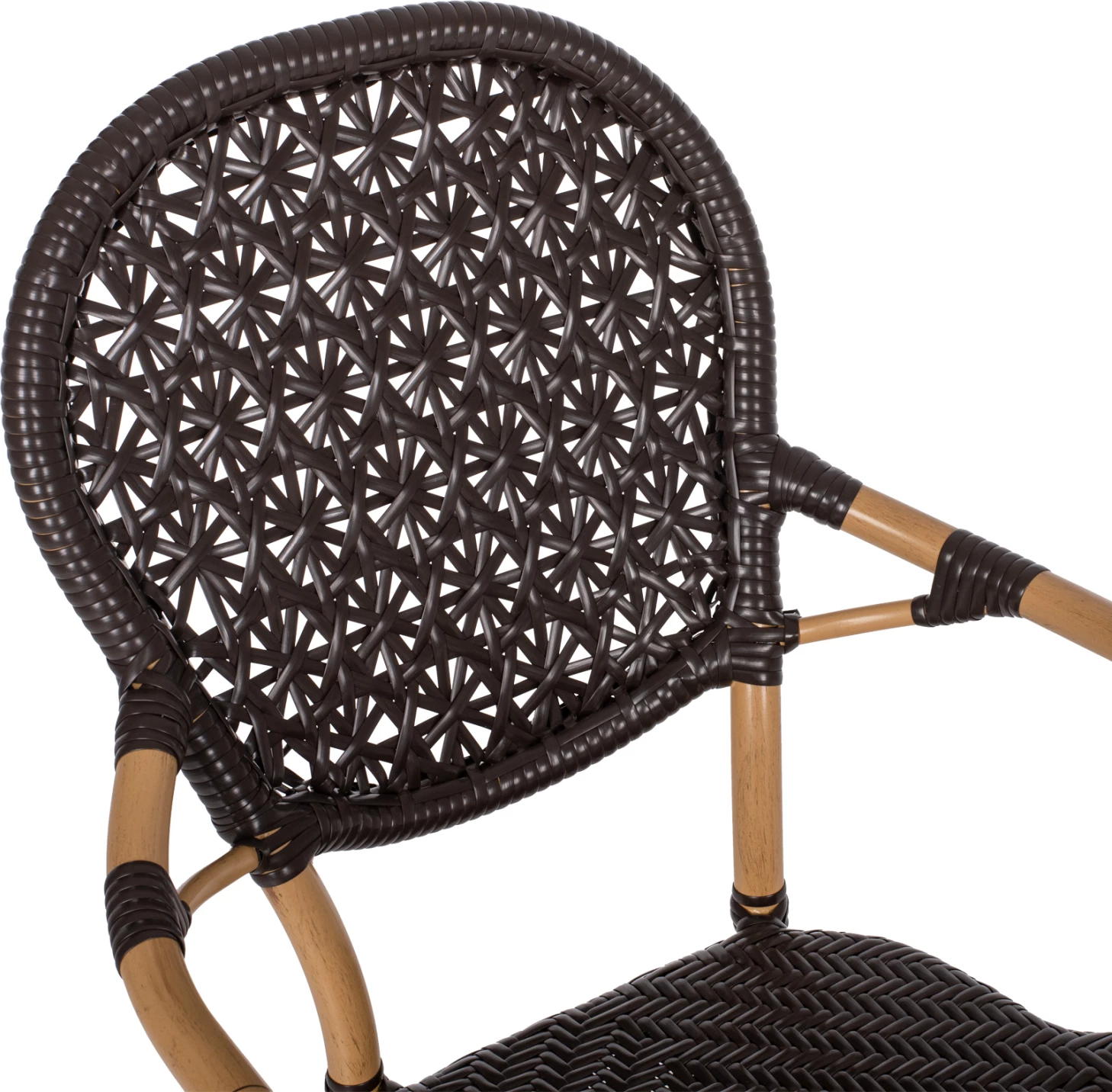 Karrige alumini FH5926.01, pamje bambuje, ratan PE kafe, 56x62x95H cm